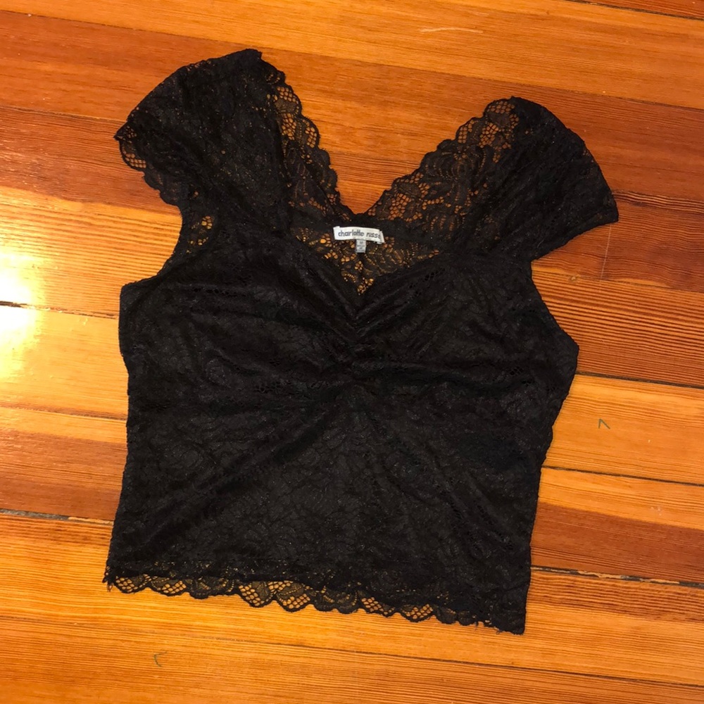 Black lace top